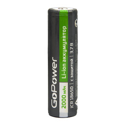 GOPOWER 18650 3,7V 2000mAh разъем Type-C высокий контакт аккумулятор