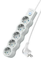 КОСМОС YKsm3m-5g-Z-V10A-W White 3m 2200Вт удлинитель электрический