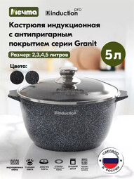 МЕЧТА 45803И Гранит star Induction Pro 5л кастрюля