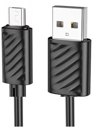 HOCO X88 Gratified USB-microUSB 1.0м Black для зарядки и передачи данных кабель