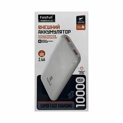FAIZFULL FL136 10000mAh  белый аккумулятор внешний