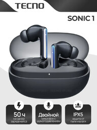TECNO SONIC 1 TWS Black наушники