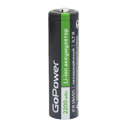 GOPOWER ICR18650 3,7V 2200mAh высокий контакт аккумулятор