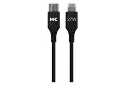 MORE CHOICE  K69ia  3.0A PD 27W  Lightning Type-C  1м  черный нейлон кабель