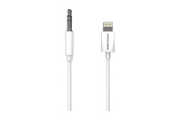 MORE CHOICE  UK28i AUX 3.5mm Lightning 8-pin 1м White нейлон кабель
