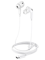 HOCO M101 Pro Type-C белый наушники вакуумные с микрофоном и регулировкой громкости