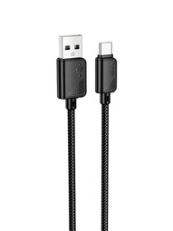 HOCO X119 USB-Type-C 3А 1м черный нейлон кабель