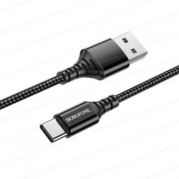 BOROFONE BX54 USB Type-C 3.0А 1м черный нейлон кабель