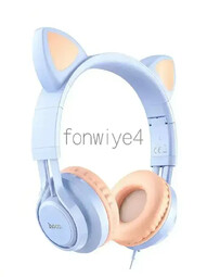 HOCO W36 Cat Blue наушники проводные